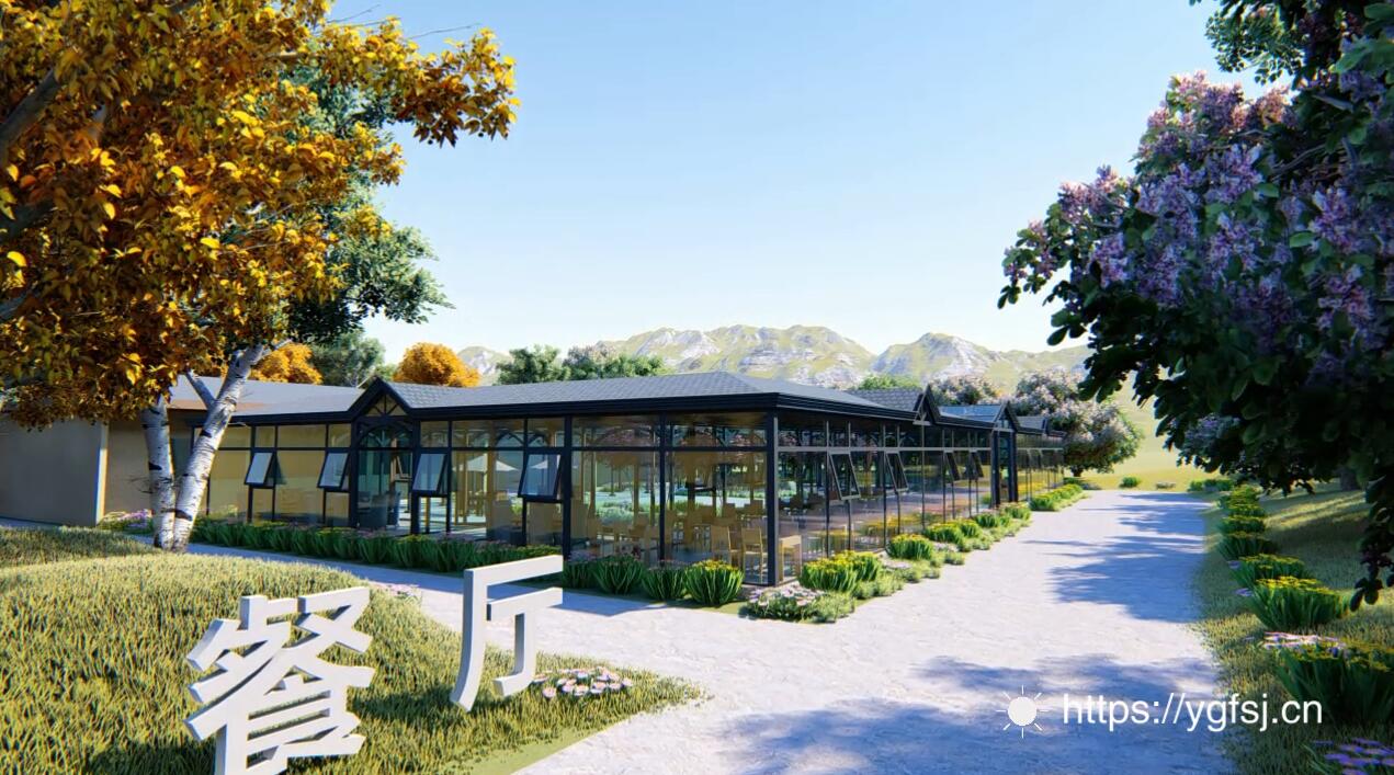 餐厅阳光房设计展示动画